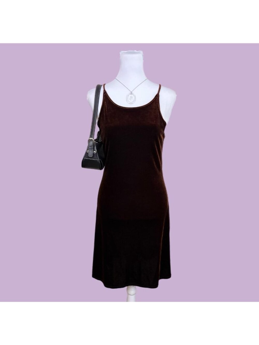 90s brown velvet whimsygoth cami homecoming mini dress